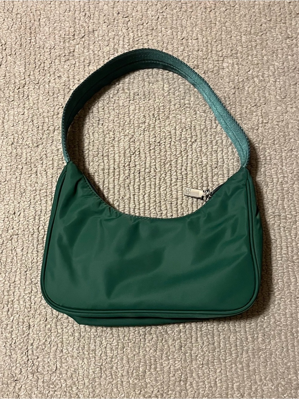 Aritzia Sunday Best Green Nylon ‘Goldie’ Shoulder Bag